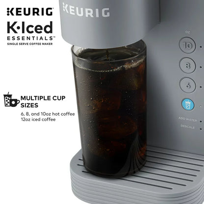 K-Iced Essentials Gray Iced and Hot Single-Serve K-Cup Pod Coffee Maker