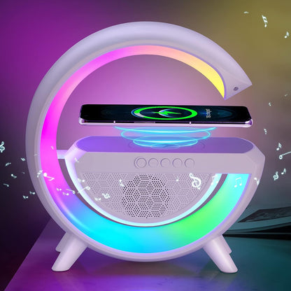 LED Ambient Lighting Night Light for Bedroom Rechargeable Bluetooth Speakers Table Lamp