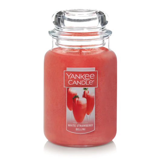 Sunday Brunch Collection by Candle Large Jar Scented Candle, White Strawberry Bellini