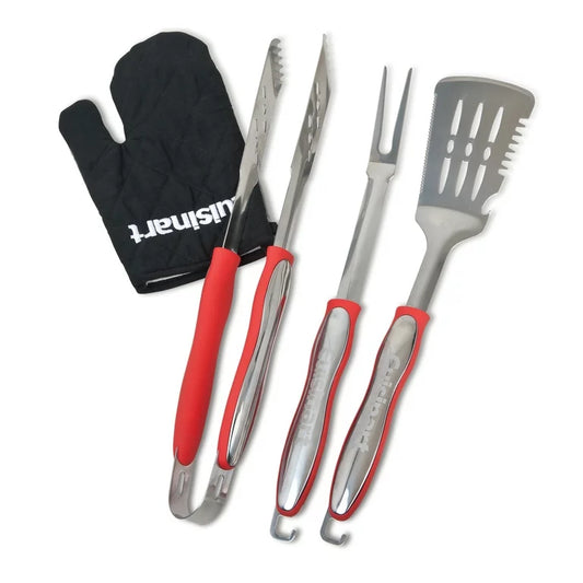 4-Piece Grill Tool Set With Grill Glove - CGS-134