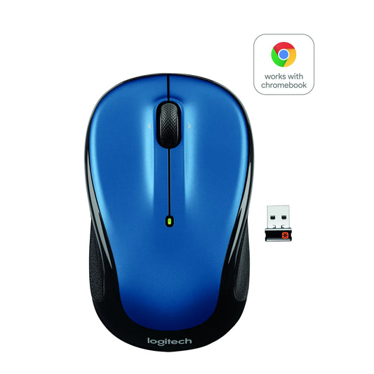 Compact Wireless Mouse, 2.4 GHz with USB Unifying Receiver, Optical Tracking, Blue