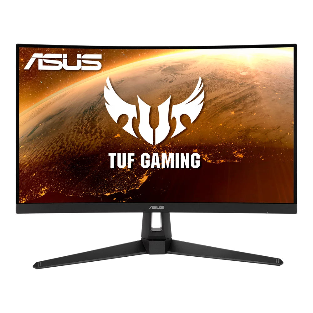 TUF Gaming 27” Curved FHD Gaming Monitor, 1080P Full HD, 165Hz (Supports 144Hz), Extreme Low Motion Blur, Adaptive-sync, Free Sync  Premium, 1ms, Eye Care, HDMI- VG27VH1B