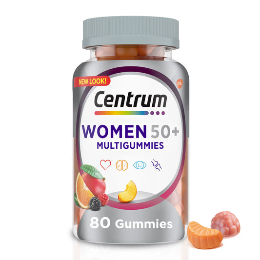 Multi gummies Women 50 Plus Multivitamin Supplement Gummies, Assorted Fruit, 80 Count