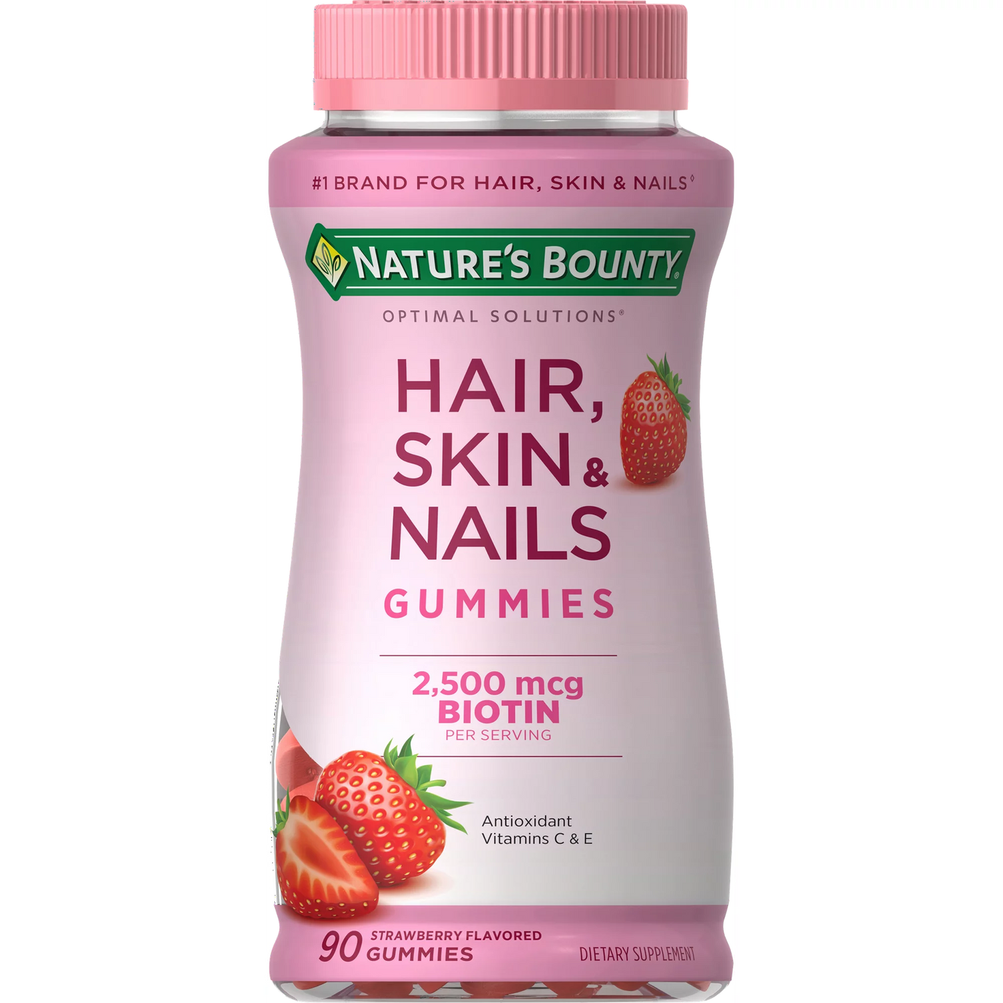 Hair Skin and Nail Vitamins With Biotin, Gummies, 90 Ct