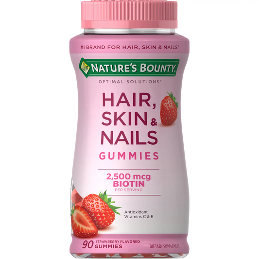 Hair Skin and Nail Vitamins With Biotin, Gummies, 90 Ct