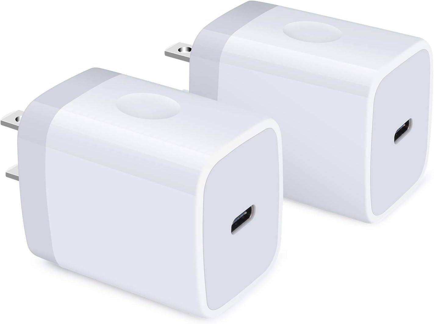 2Pack 20W PD 3.0 Wall Charger Power Delivery Type C Fast Charger Block for iPhone 15 14 SE 13 12 11 Pro Max XS XR X 8 Plus,iPad Pro,AirPods Pro,Pixel 7 6 5,Galaxy S23 S22 A14 A54