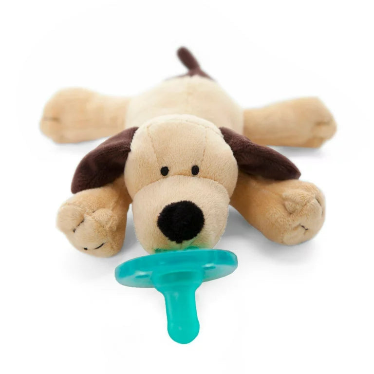 Brown Puppy Infant Plush Pacifier Holder