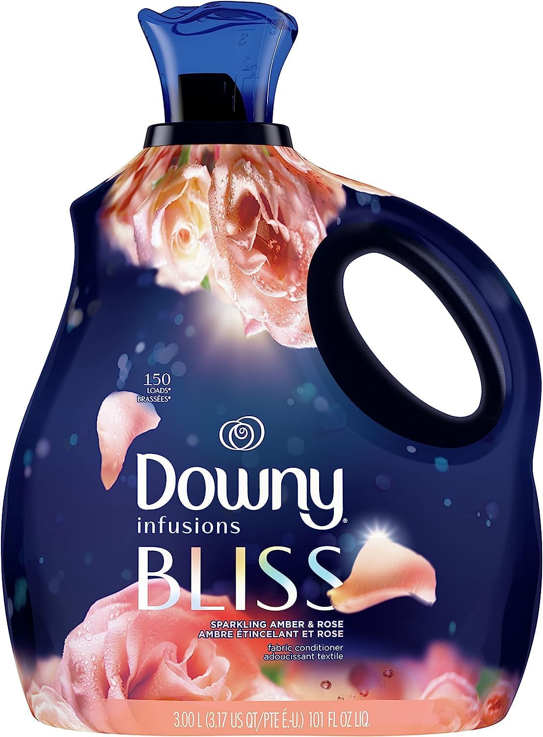 Infusions Laundry Fabric Softener Liquid, Bliss, Sparkling Amber & Rose, 101 Fl Oz