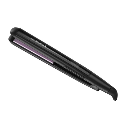 1" Anti-Static Flat Iron with Floating Ceramic Plates and Digital Controls, Hair Straightener, Black