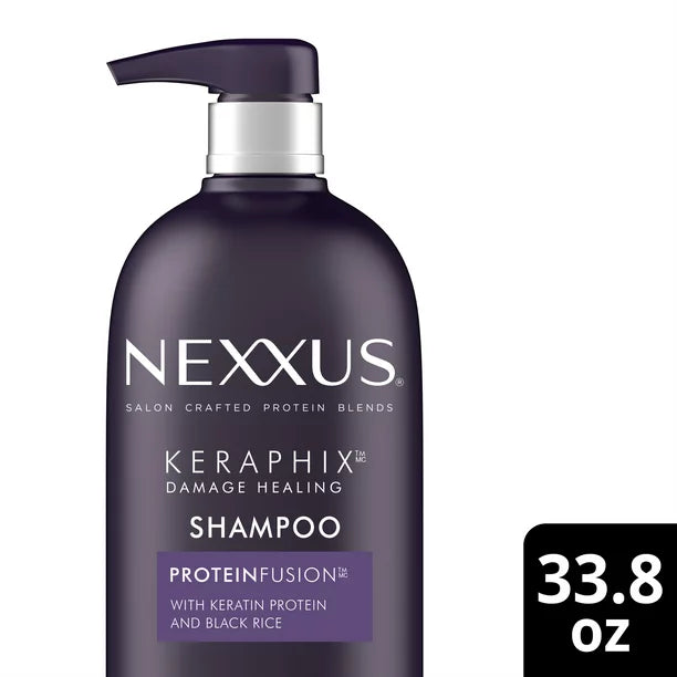 Keraphix Shampoo With Protein Fusion for Damaged Hair Keratin Protein, Black Rice, Silicone-Free 33.8 oz