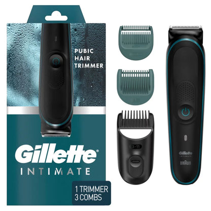 Hair Trimmer for Men, Intimate Electric Pubic  Waterproof Body Groomer, Black