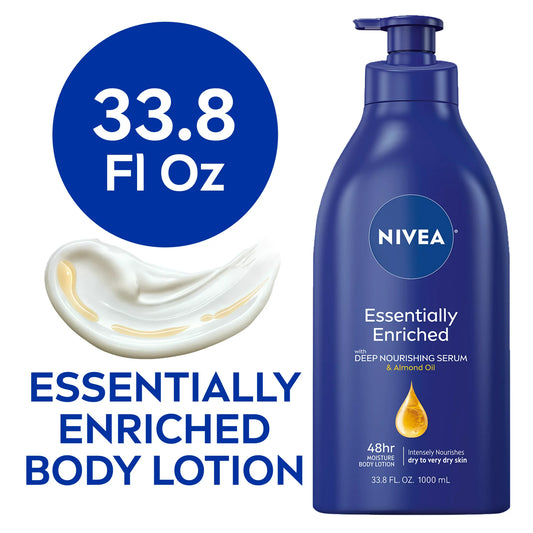 Essentially Enriched Body Lotion for Dry Skin, 33.8 Fl Oz Pump Bottle