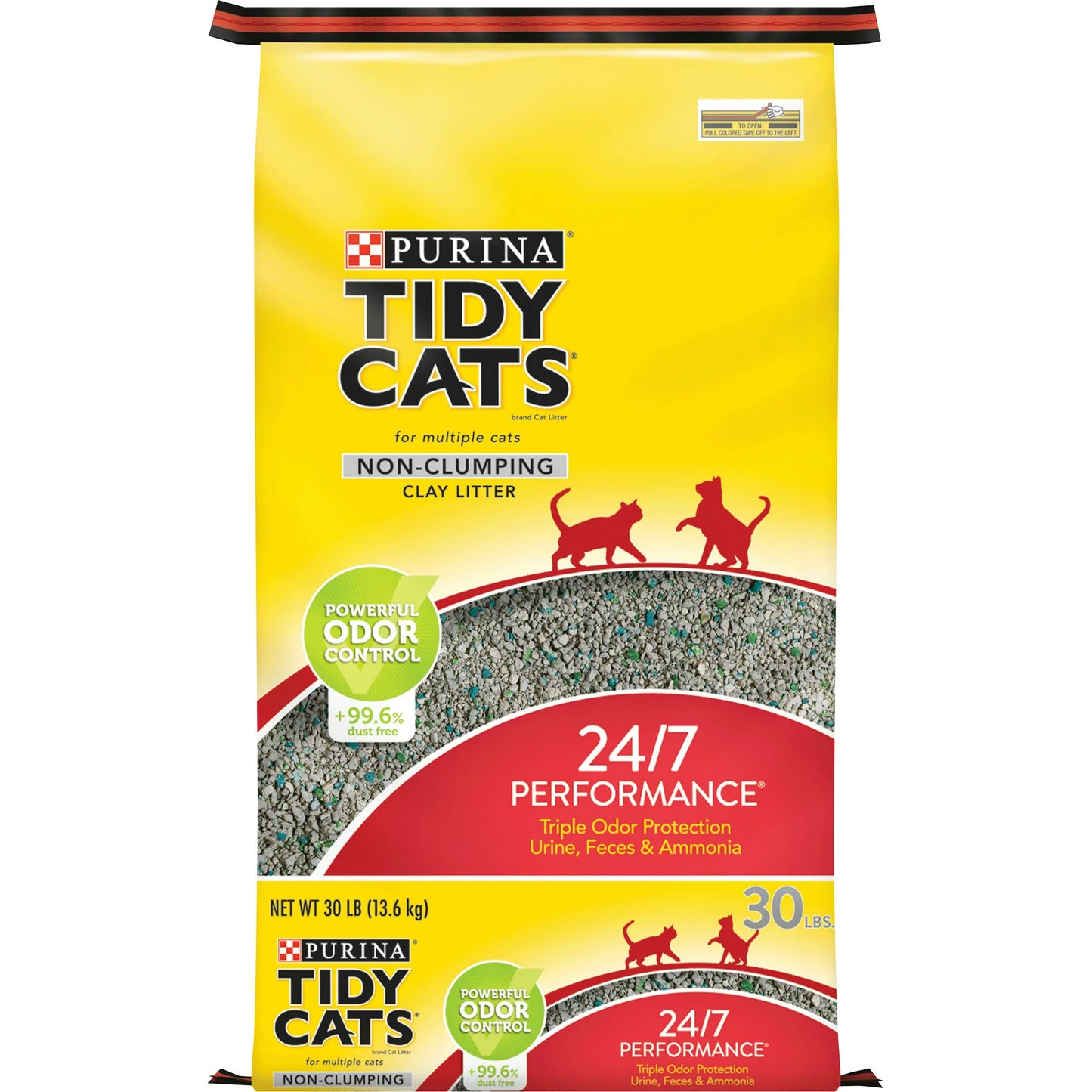 Non Clumping Cat Litter, 24/7 Performance Multi Cat Litter, 30 lb. Bag