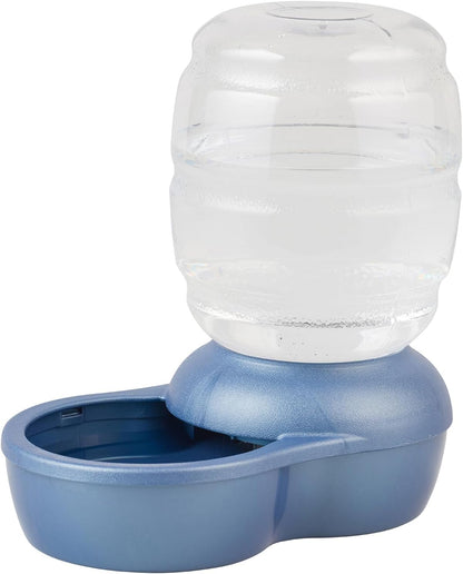 Replendish Gravity Waterer Cat and Dog Water Dispenser 0.5 GAL, Blue, Made in USA