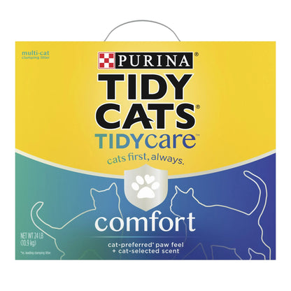 Cats Multi-Cat Scented Clumping Cat Litter, Tidy Care Comfort Low Dust Formula, 24lb Box