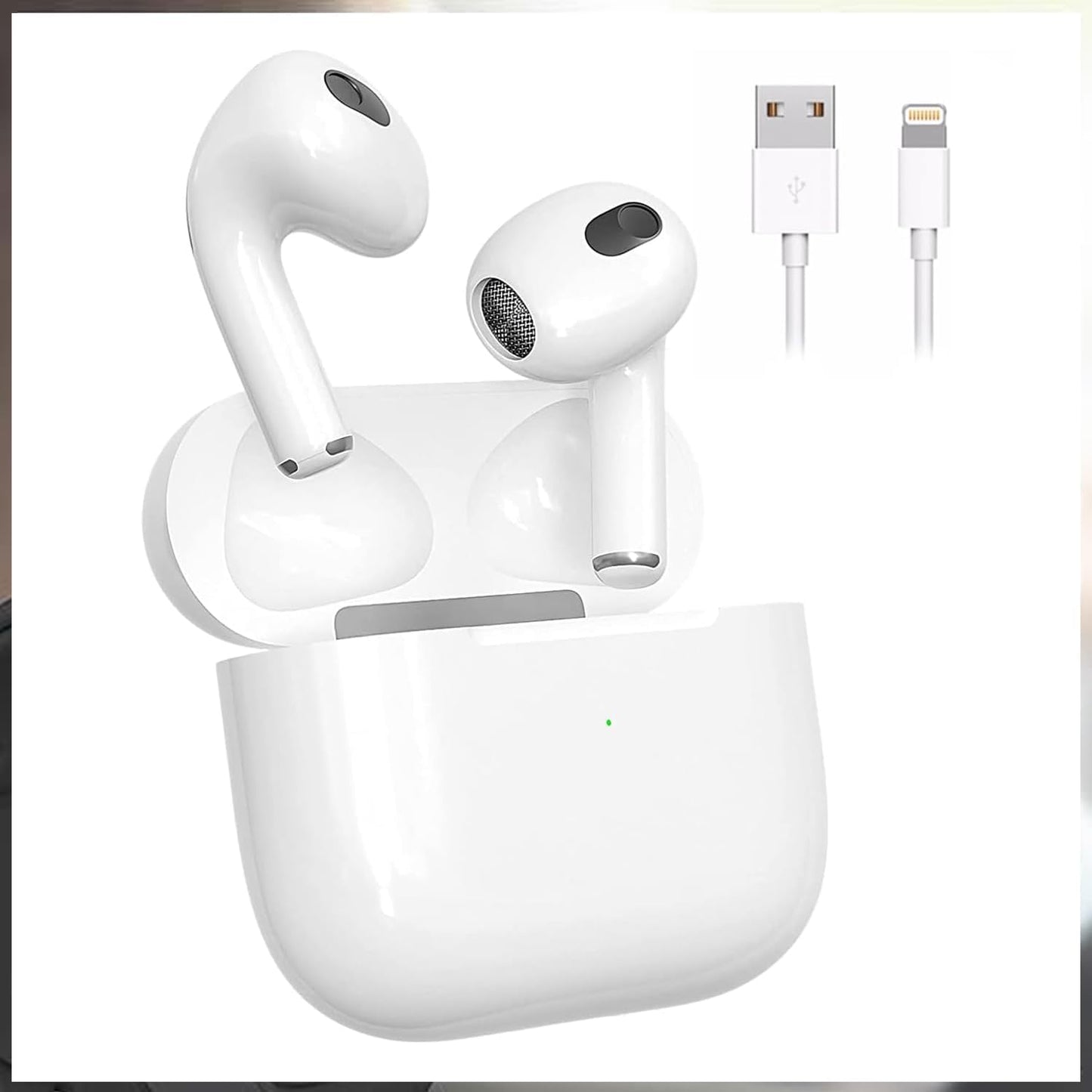 Wireless Earbuds,Wireless Charging Case IPX8 Bluetooth 5.3 with Headphones Touch Control Waterproof Stereo Earphones,Pop-ups Auto Pairing Hi-Fi Stereo Sound Headset for iPhone/Samsung/iOS/Android