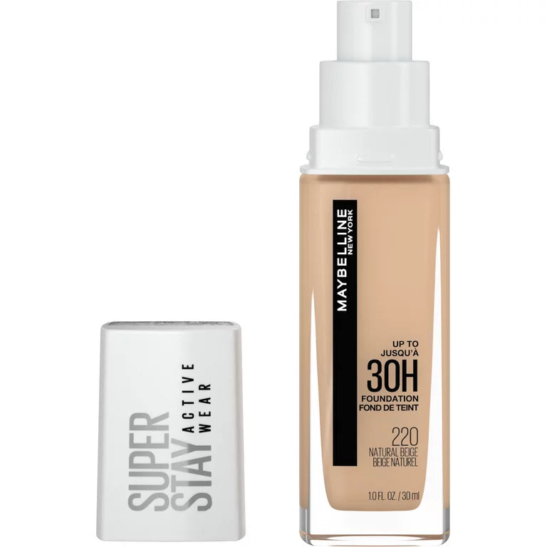 Super Stay Liquid Foundation Makeup, Full Coverage, 220 Natural Beige, 1 fl oz