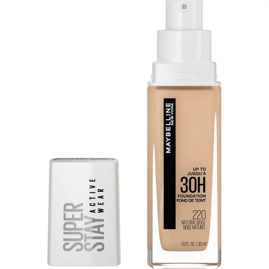 Super Stay Liquid Foundation Makeup, Full Coverage, 220 Natural Beige, 1 fl oz