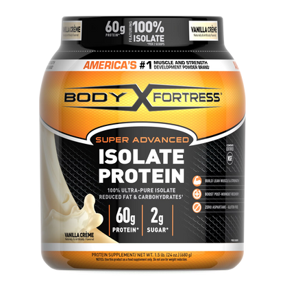 Whey Isolate Protein Powder, 60g Protein, Vanilla, 1.5 lbs.