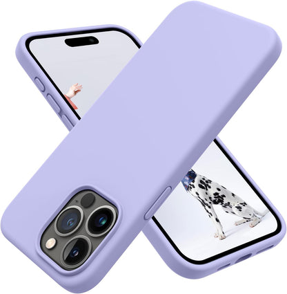 Compatible with iPhone 15 Pro Max Case, Silicone Shockproof Slim Thin Phone Case for iPhone 15 Pro Max (6.7 inch), (Light Purple)