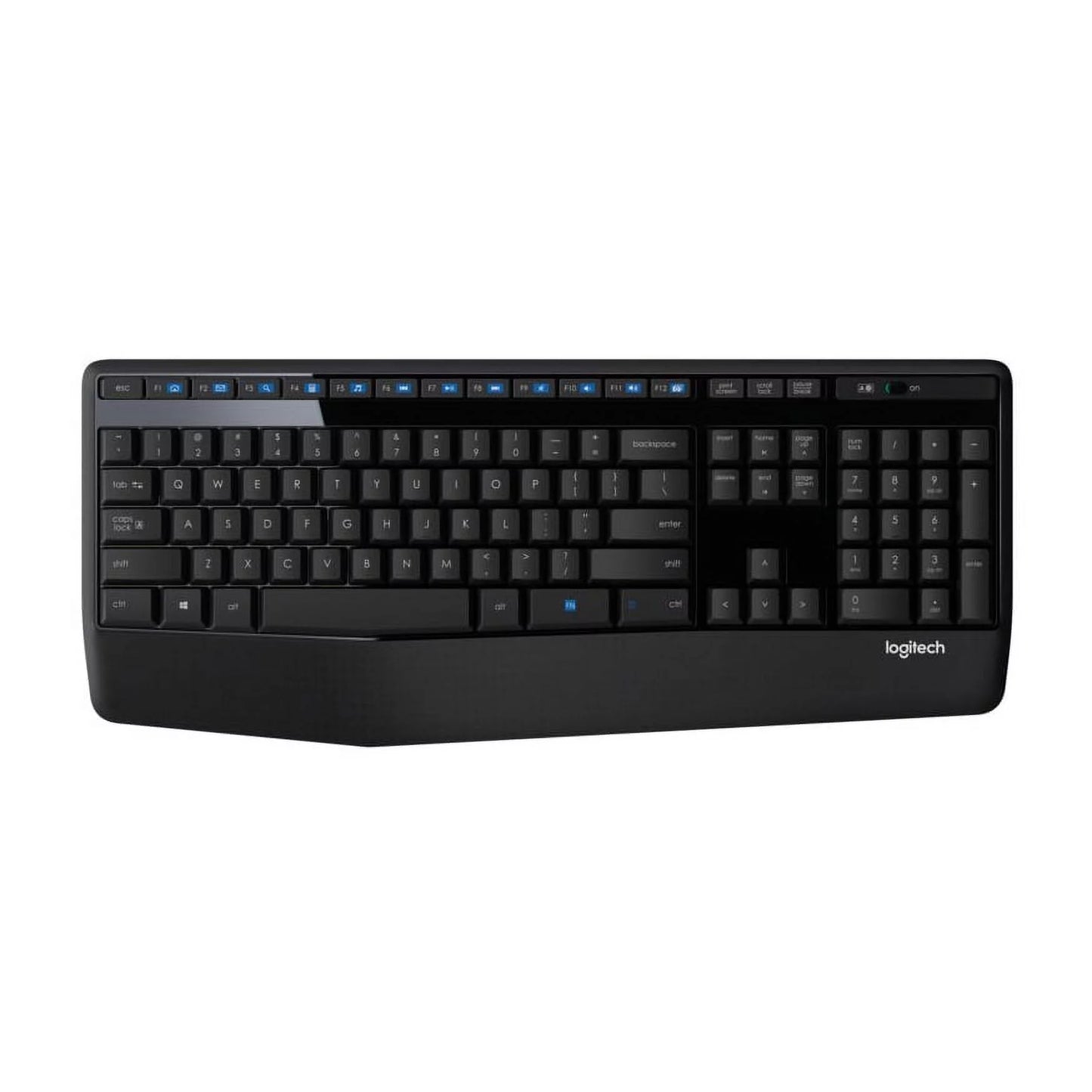 Comfort Wireless Full-Size Keyboard, Spill-Resistant Design, Black