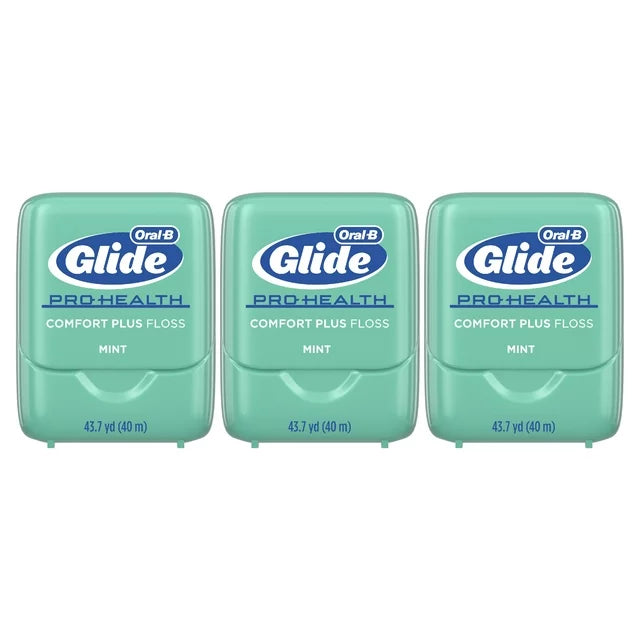 Glide Pro-Health Comfort Plus Ribbon Dental Floss, Extra Soft, Value 3 Pack (40m Each)