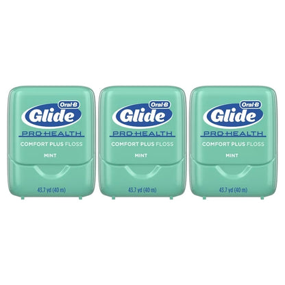 Glide Pro-Health Comfort Plus Ribbon Dental Floss, Extra Soft, Value 3 Pack (40m Each)