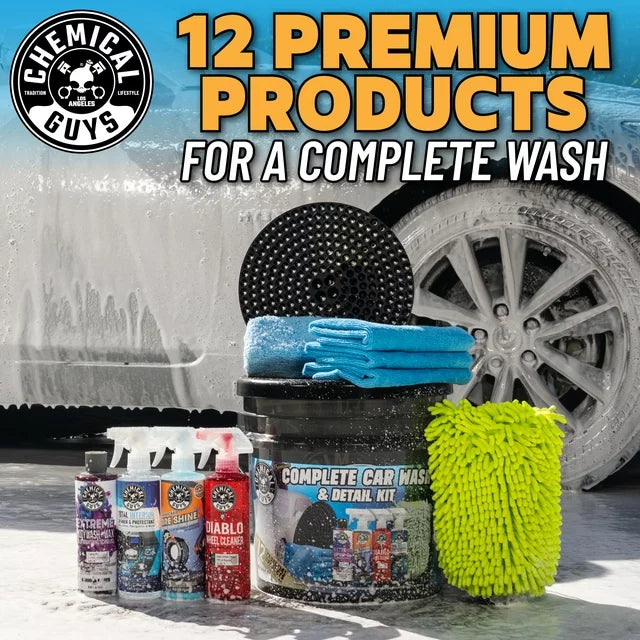 Premium Complete Car Wash & Detail Kit (12 Items)