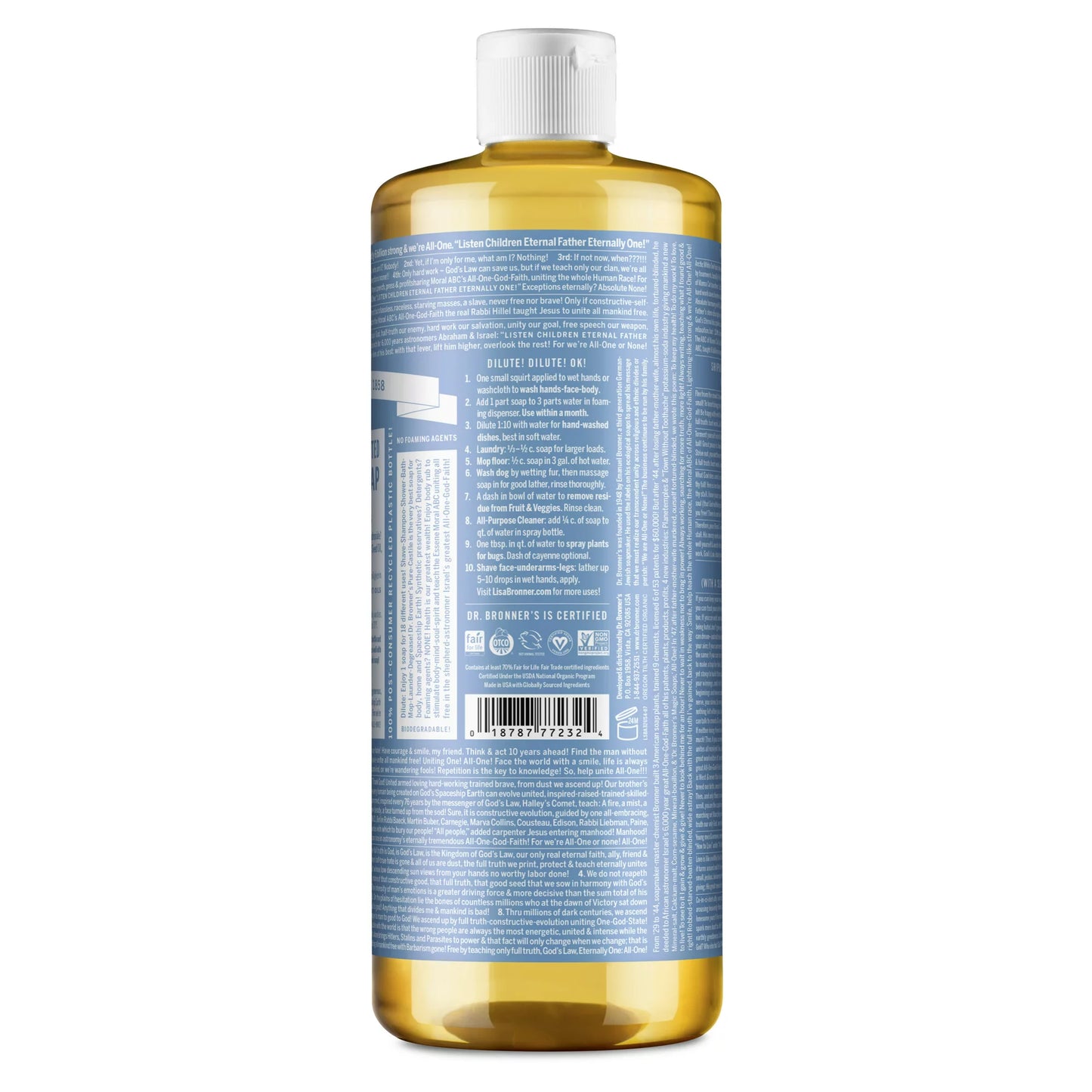 Pure-Castile Liquid Soap – Baby – 32 oz