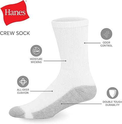 Men's Double Tough Crew Socks, 12-Pair Pack