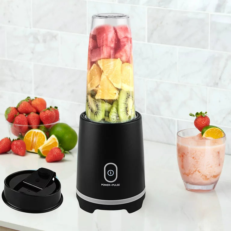 Single Serve Blender,16 oz Black,with one Travel Lid