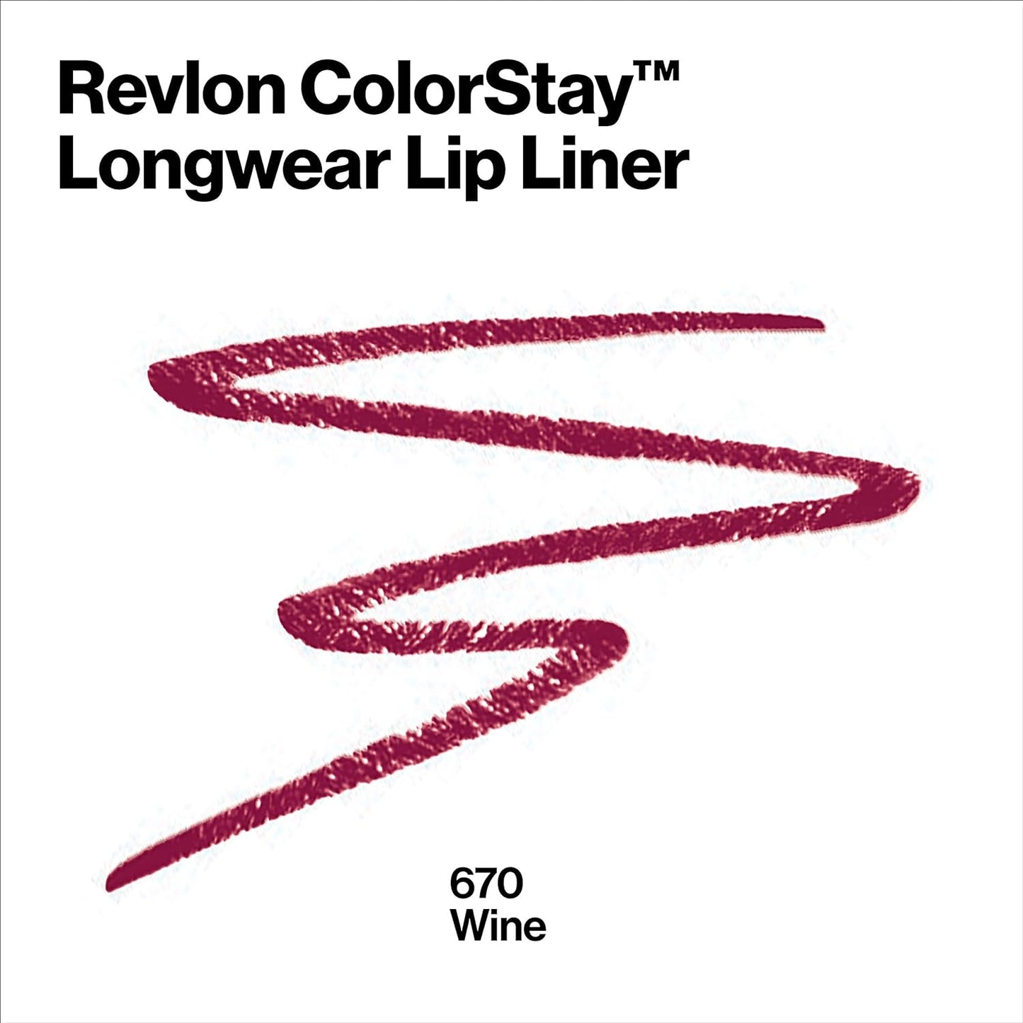 Lip Liner, Colorstay Face Makeup with Built-in-Sharpener, Longwear Rich Lip Colors, Smooth Application, 670 Wine