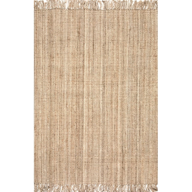 Daniela Farmhouse Chunky Jute Area Rug, 4' x 6', Natural