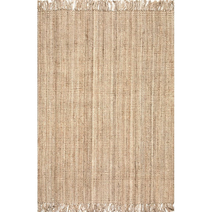 Daniela Farmhouse Chunky Jute Area Rug, 4' x 6', Natural