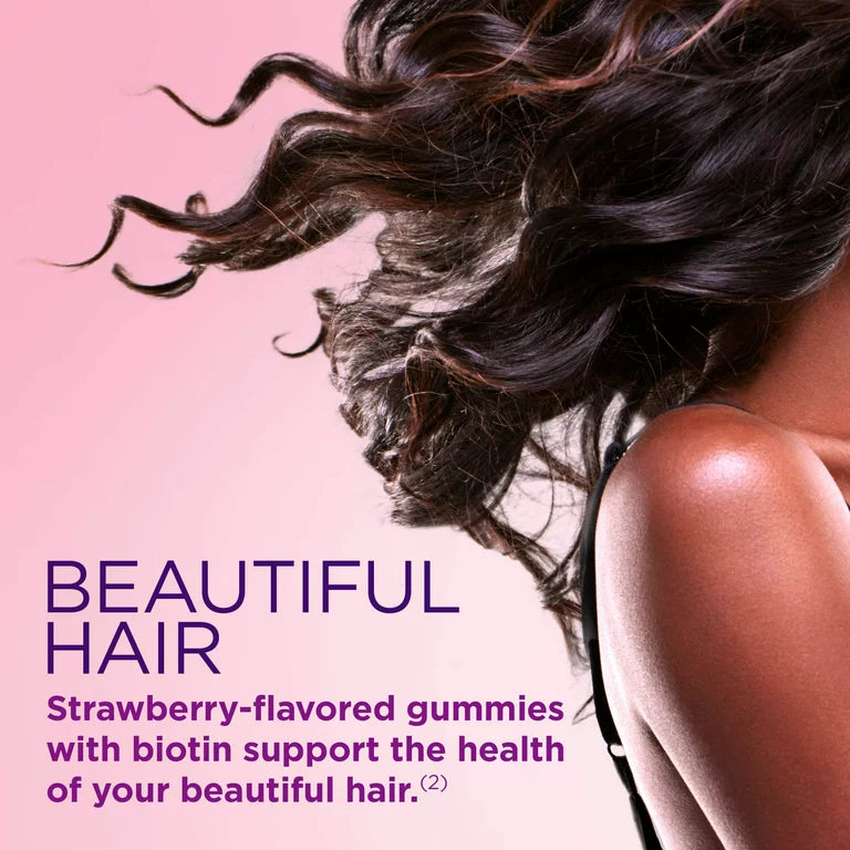 Hair Skin and Nail Vitamins With Biotin, Gummies, 90 Ct