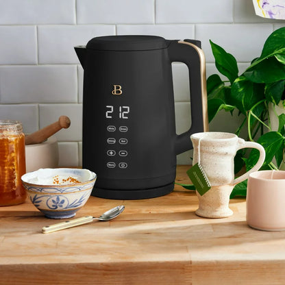 1.7-Liter Electric Kettle 1500 W with One-Touch Activation, Black Sesame by Drew Barrymore