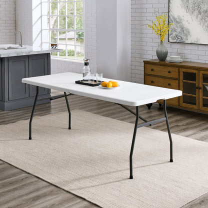 6 Foot Premium Fold-in-Half Table, White Granite