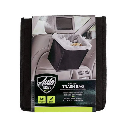 Black Car Seat Trash Bag Fits Most Vehicles Size: 7" x 9.5" x 11"