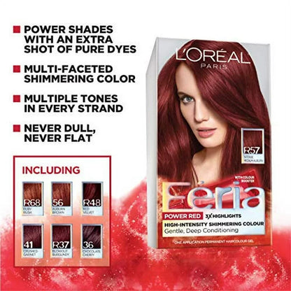 Feria Permanent Hair Color, R48 Red Velvet Intense Deep Auburn