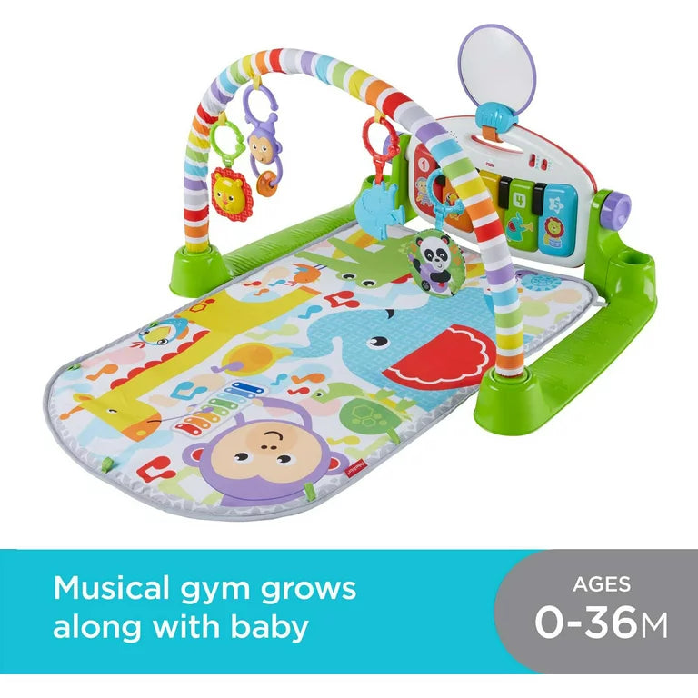 Deluxe Kick & Play Piano Gym Infant Playmat with Electronic Learning Toy, Green