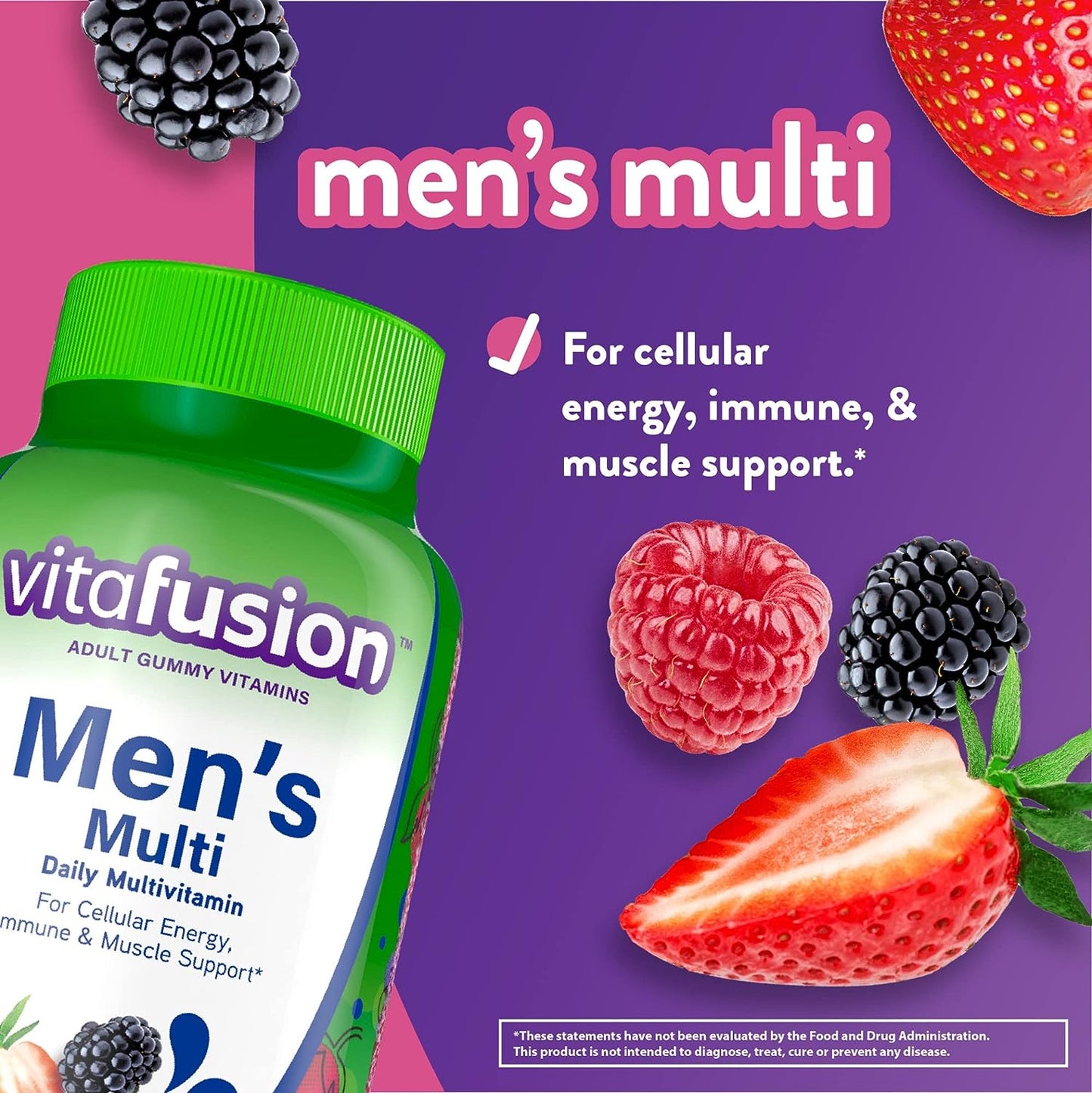 Adult Gummy Vitamins for Men, Berry Flavored Daily Multivitamins for Men With Vitamins A, C, D, E, B6 and B12, America’s Number 1 Gummy Vitamin Brand, 75 Day Supply, 150 Count