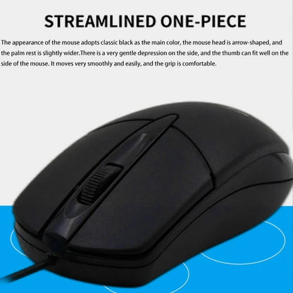 Wired Mouse, USB Wired Computer Mouse Mice, 1600DPI 3 Adjustable Levels 4-Button Ergonomic Mice, Home and Office Mouse for Laptop PC Desktop Notebook