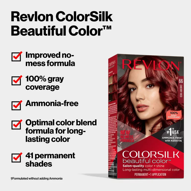 Colorsilk Beautiful Color Permanent Hair Color, Long-Lasting High-Definition Colour 10 Black 1 Pack