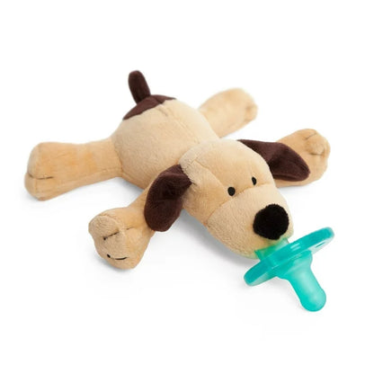 Brown Puppy Infant Plush Pacifier Holder