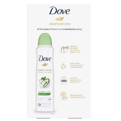 Advanced Care 48H Dry Spray Antiperspirant Deodorant for Women, Cool Essentials, 3.8 oz Single