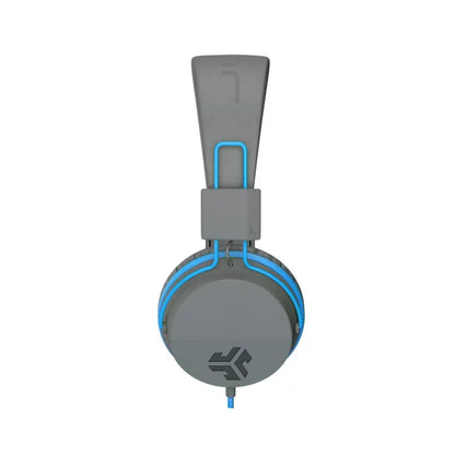 Audio JBuddies Studio On-ear Kids Folding Headphones with Microphone, Volume Safe, Gray & Blue HJKSTUDIORGRYBLU6