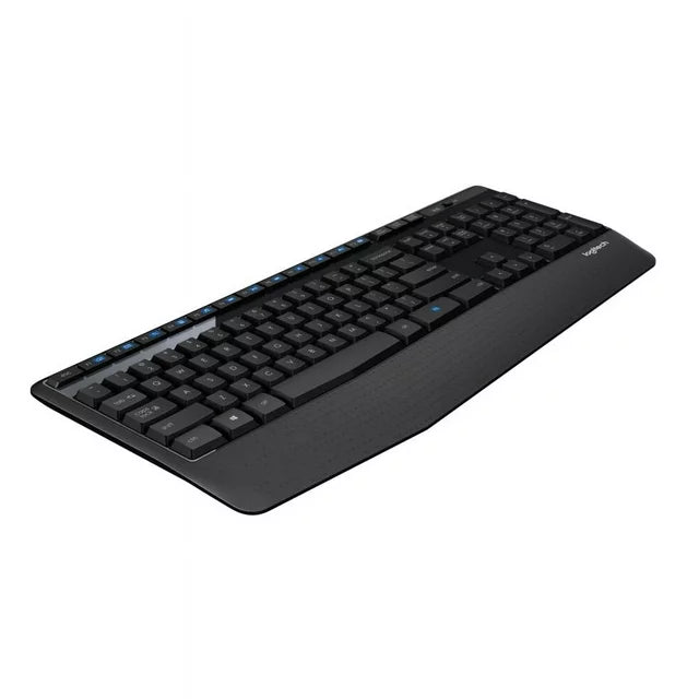 Comfort Wireless Full-Size Keyboard, Spill-Resistant Design, Black