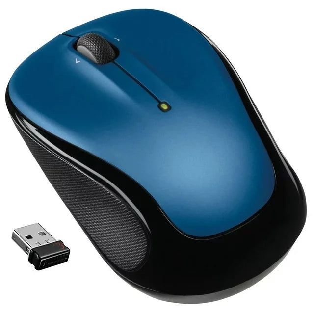 Compact Wireless Mouse, 2.4 GHz with USB Unifying Receiver, Optical Tracking, Blue