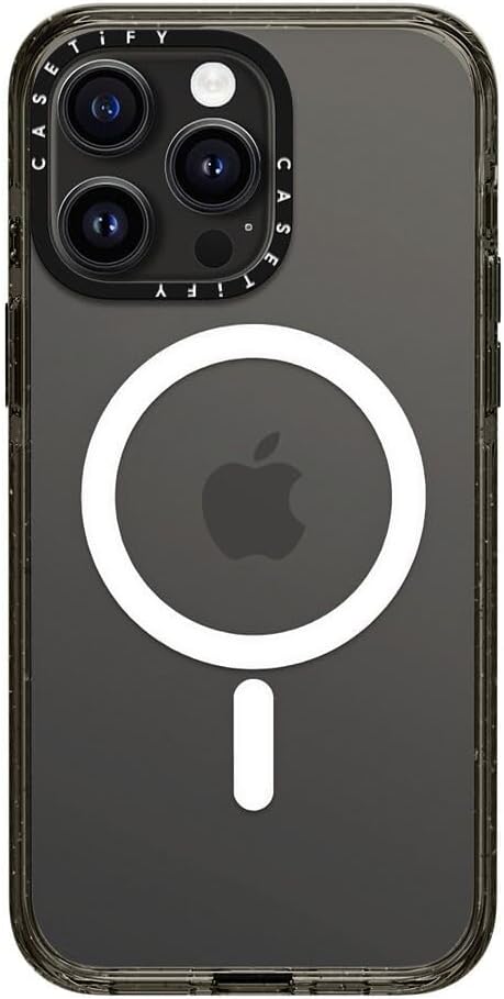 Impact Case for iPhone 15 Pro Max [4X Military Grade Drop Tested / 8.2ft Drop Protection/Compatible with Magsafe] - Clear Black