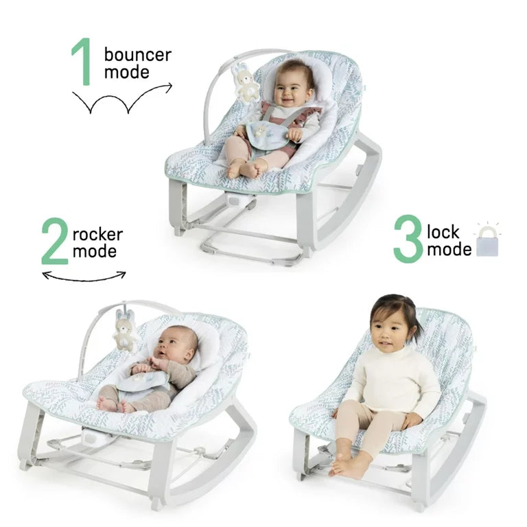 Keep Cozy 3-in-1 Vibrating Baby Bouncer and Rocker, Spruce